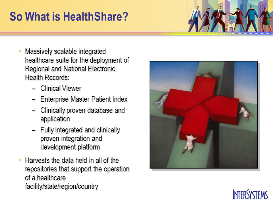 So What is HealthShare Massively scalable integrated healthcare suite for the deployment of Regional and National Electronic Health Records: