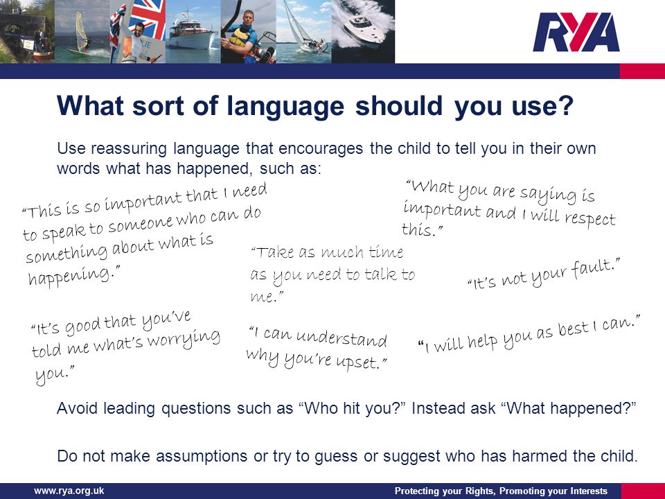 What sort of language should you use