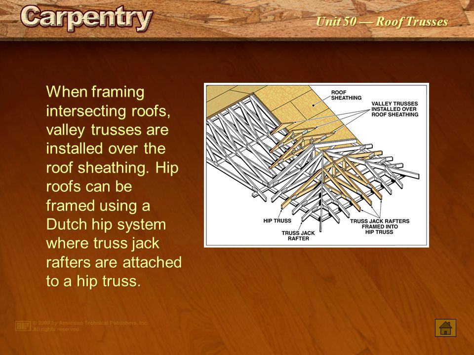 Unit 50 Roof Trusses Truss Types And Components Principles Of Truss Design Truss Fabrication Installing Roof Trusses Truss Safety Ppt Video Online Download