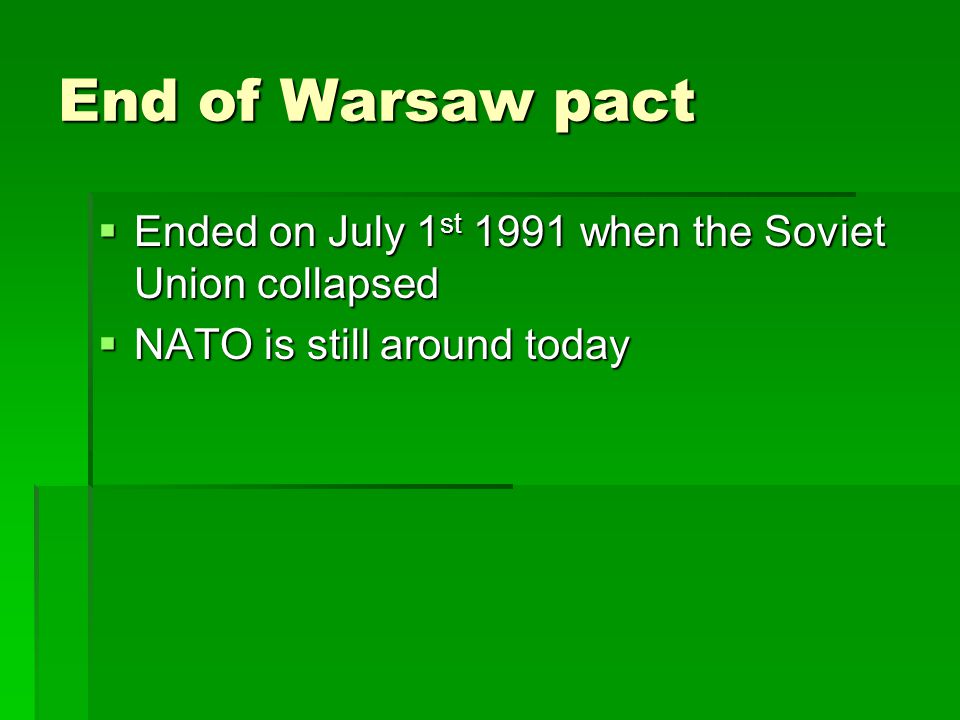 NATO And The Warsaw Pact - ppt video online download