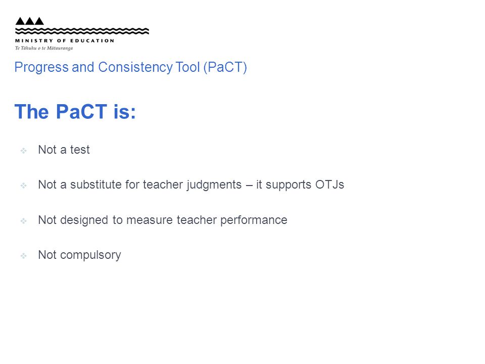 Progress and Consistency Tool (PaCT) - ppt download