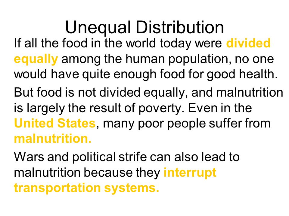 Unequal Distribution