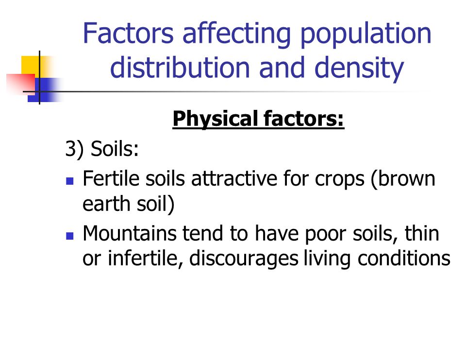 factors of population distribution