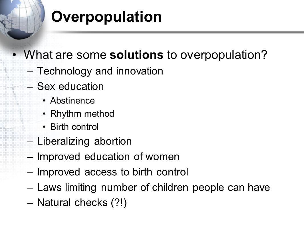 overpopulation solutions