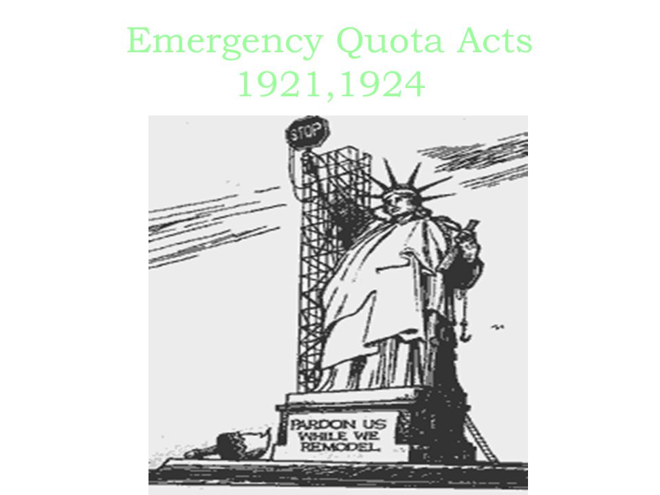 Emergency Quota Acts 1921,1924