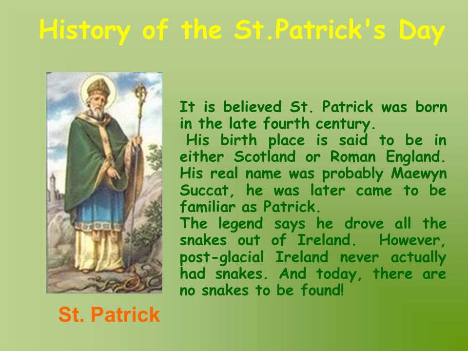 History of the St.Patrick s Day