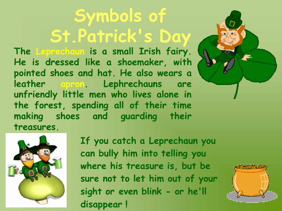 Symbols of St.Patrick s Day