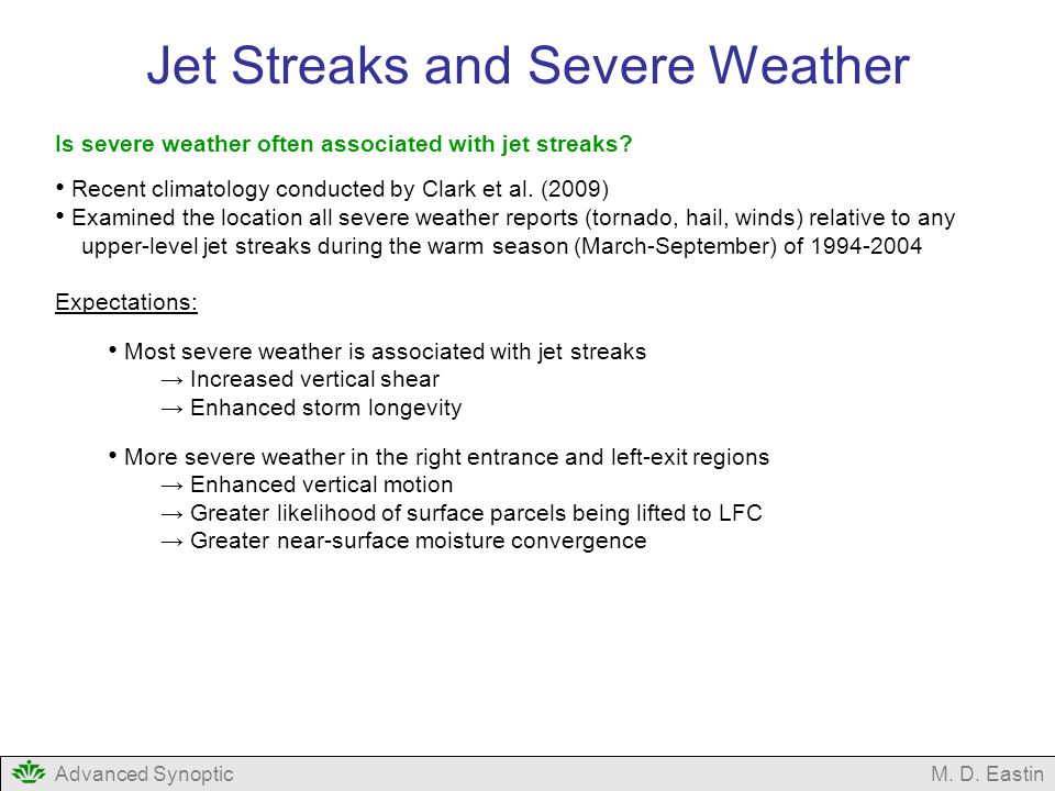 Jet Streaks and Severe Weather