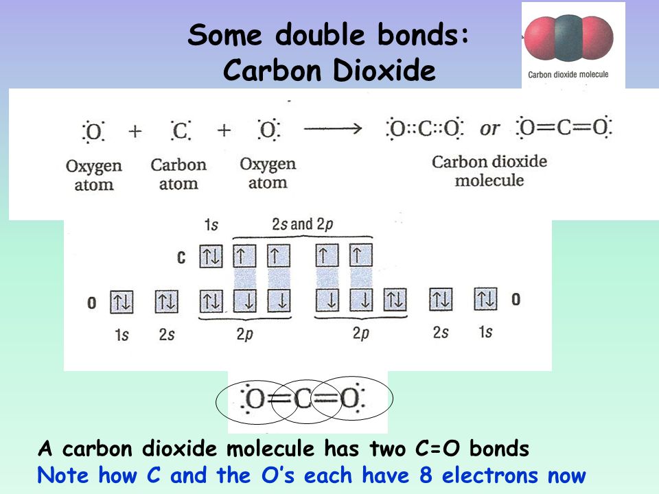 Some double bonds: Carbon Dioxide