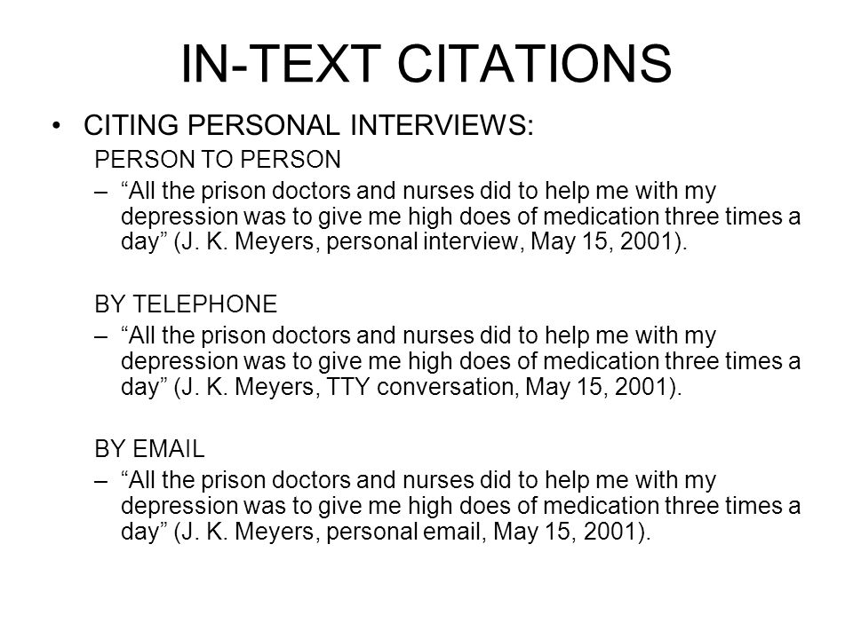 mla in text citation for interview