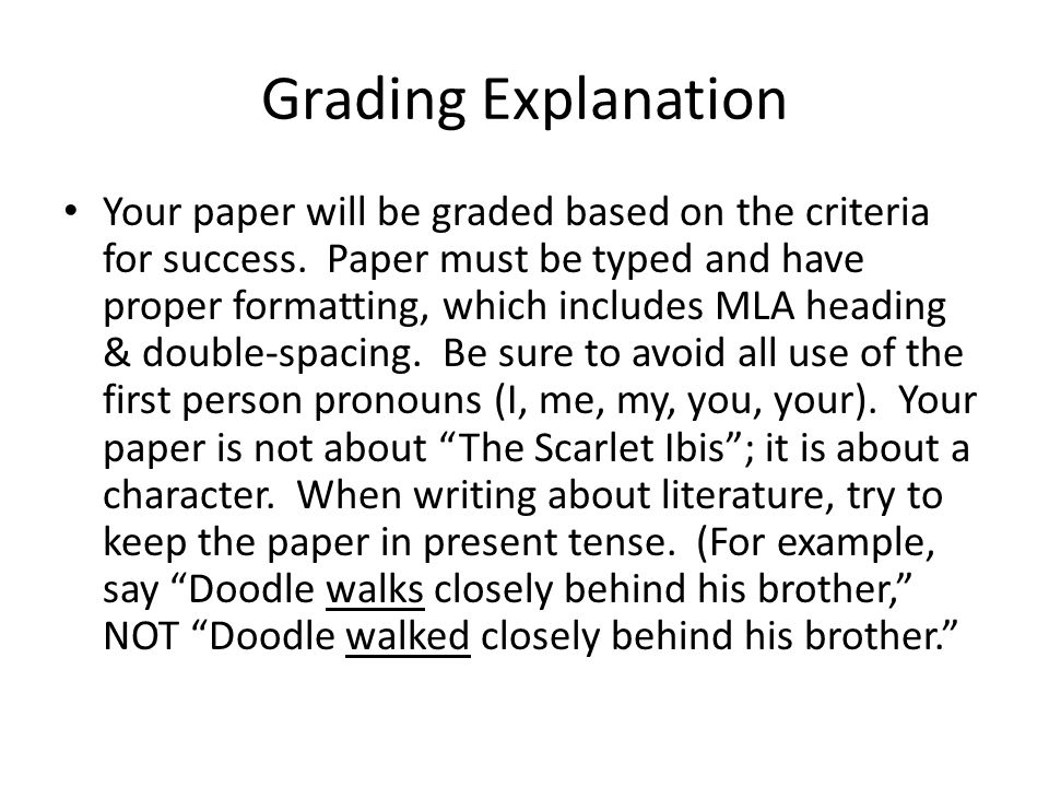 Grading Explanation