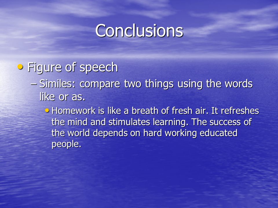Conclusions Figure of speech
