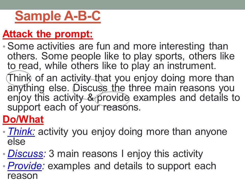 Sample A-B-C Attack the prompt: