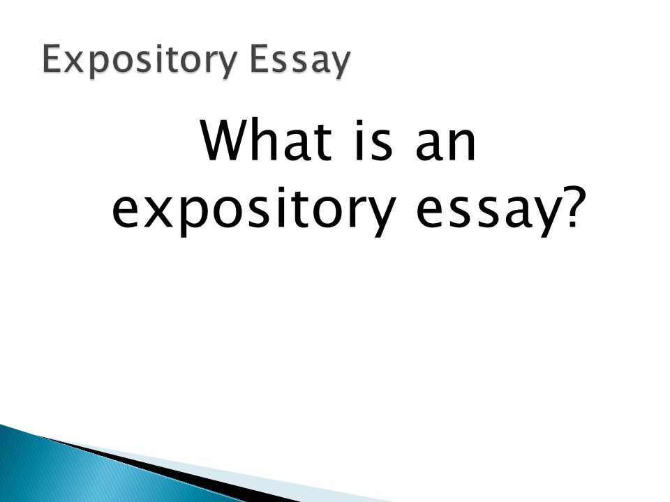 What is an expository essay