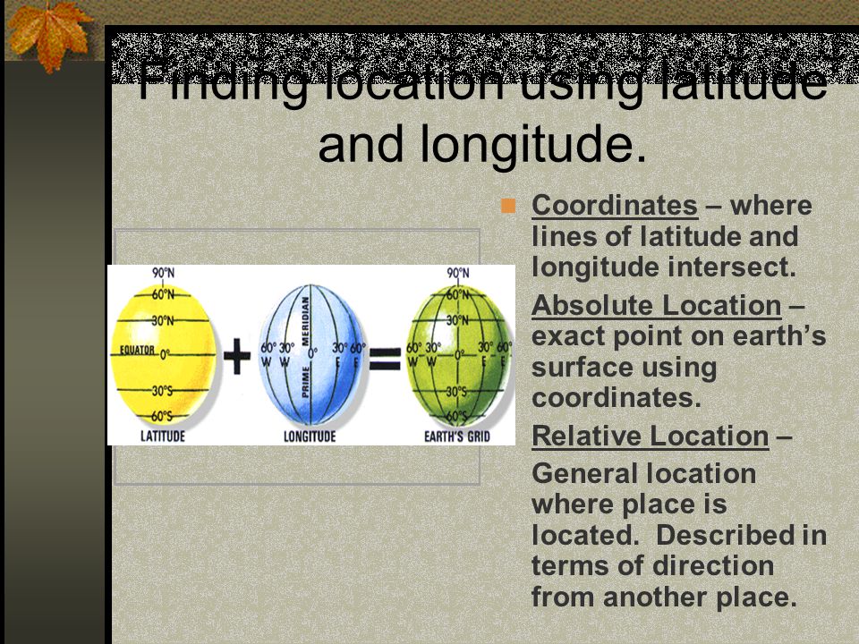 Finding location using latitude and longitude.