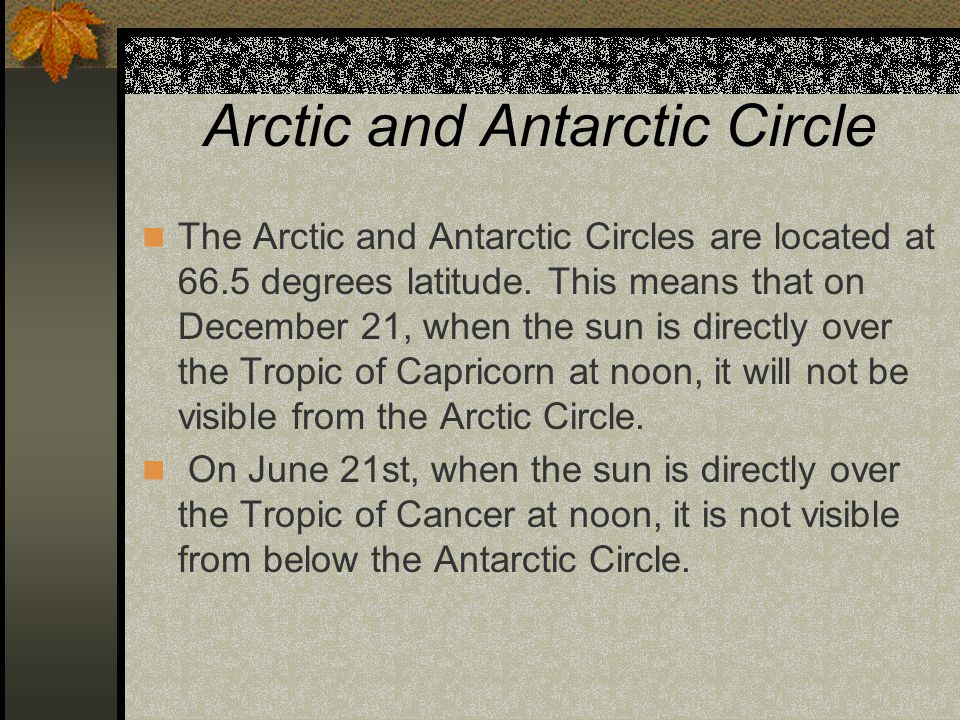 Arctic and Antarctic Circle