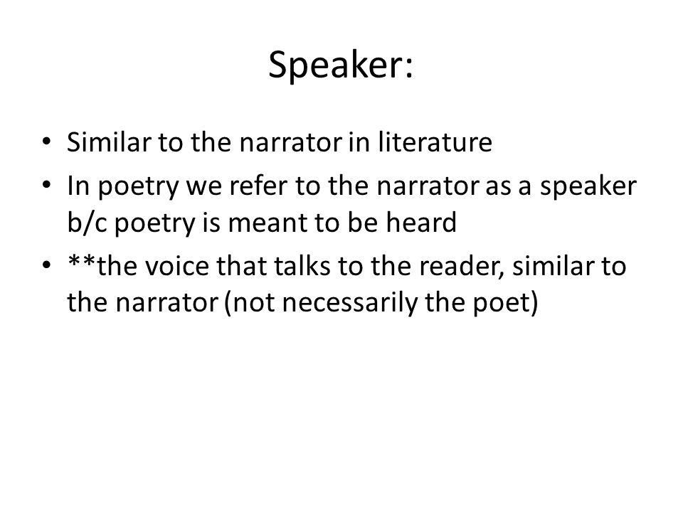 Poetry Terms Line/Stanza/Speaker. - ppt video online download