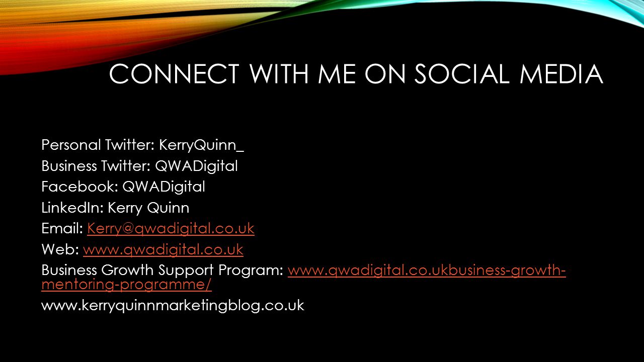 Connect with me on social media