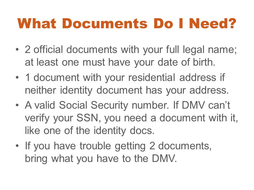 What Documents Do I Need