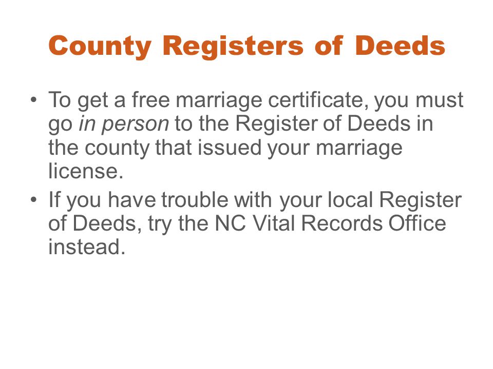 County Registers of Deeds