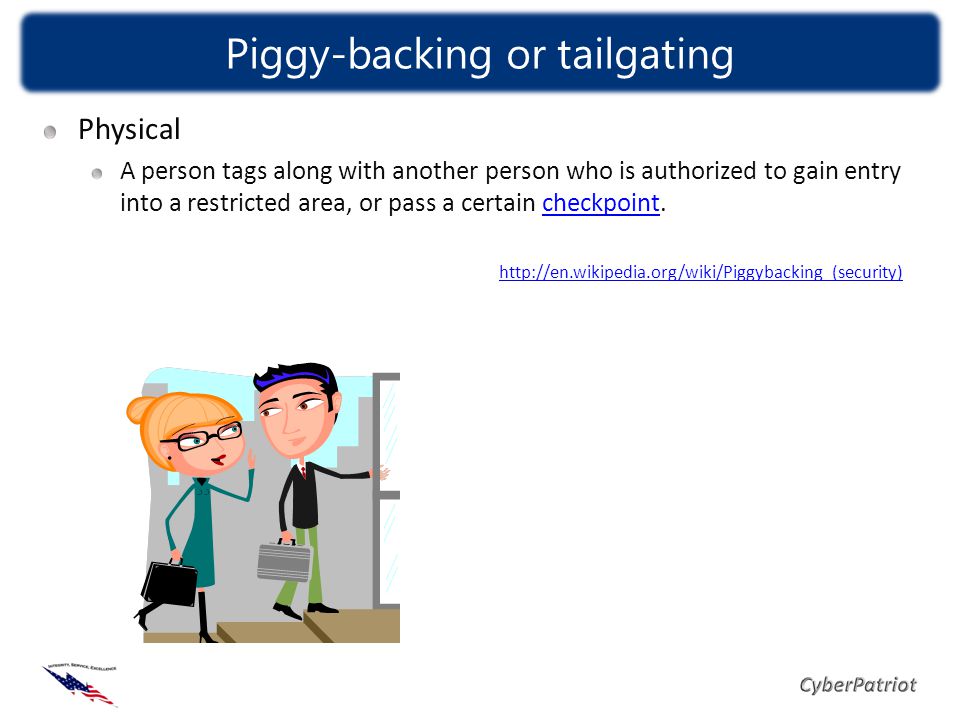 Piggybacking (security) - Wikipedia