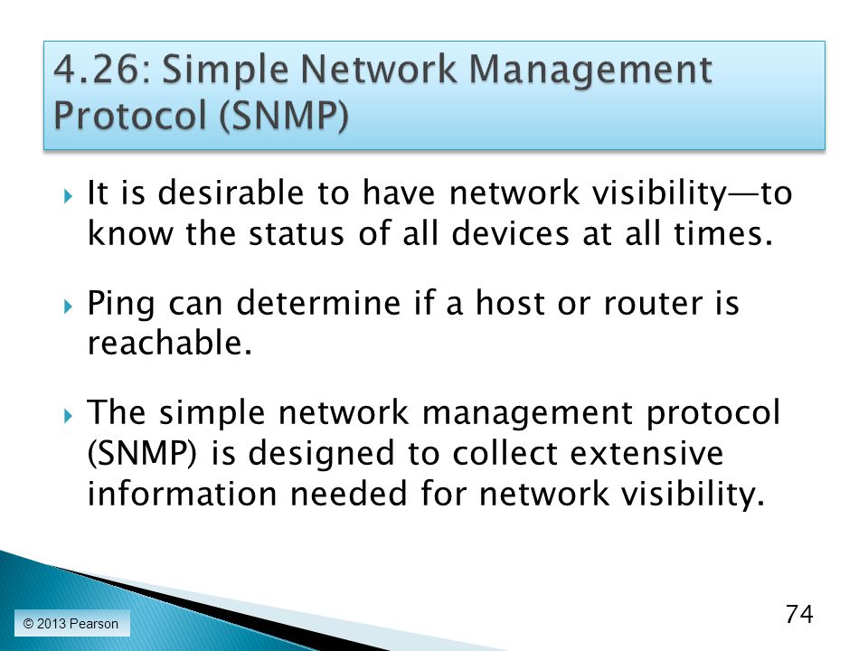4.26: Simple Network Management Protocol (SNMP)