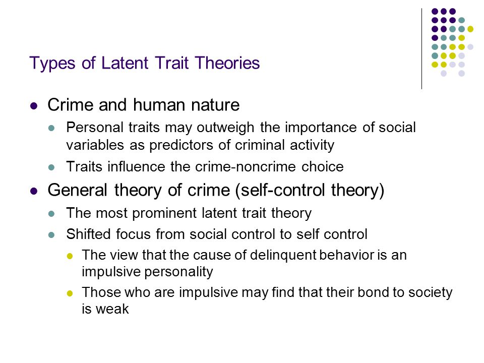 trait theory of crime
