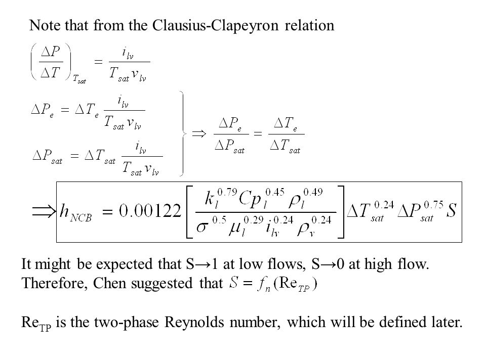 Note that from the Clausius-Clapeyron relation