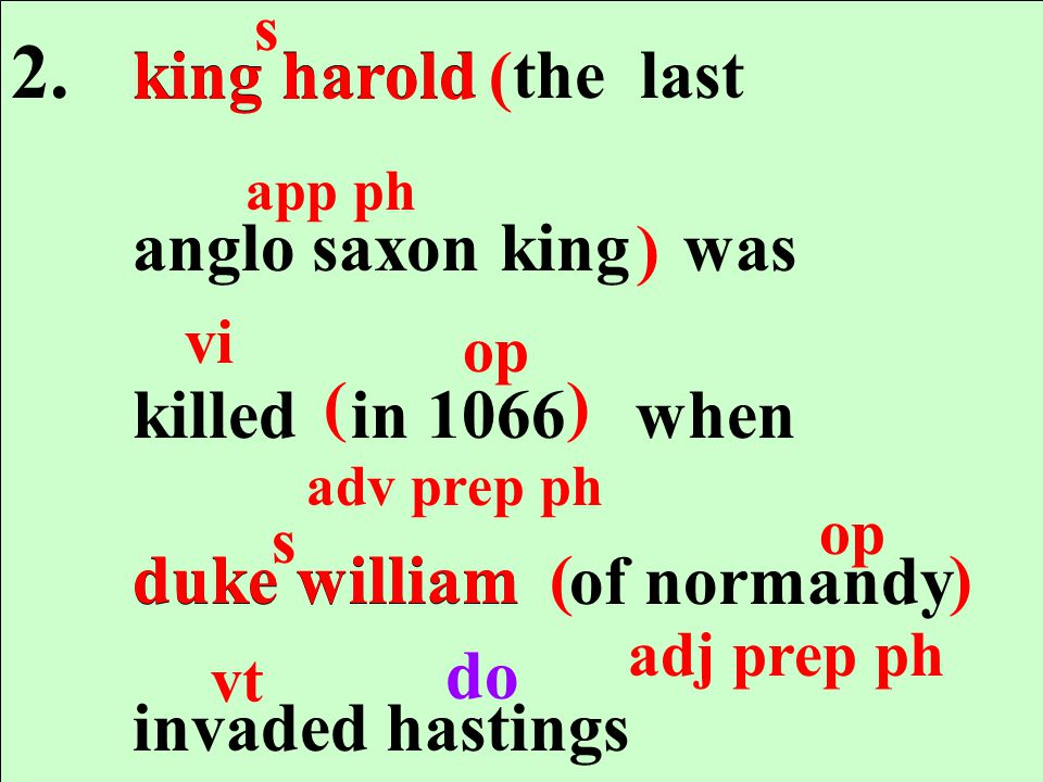 2. king harold the last anglo saxon king was killed in 1066 when