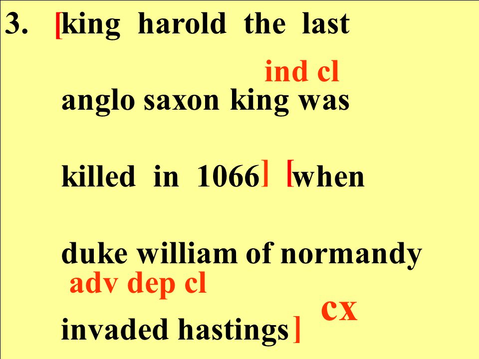 cx 3. king harold the last anglo saxon king was killed in 1066 when