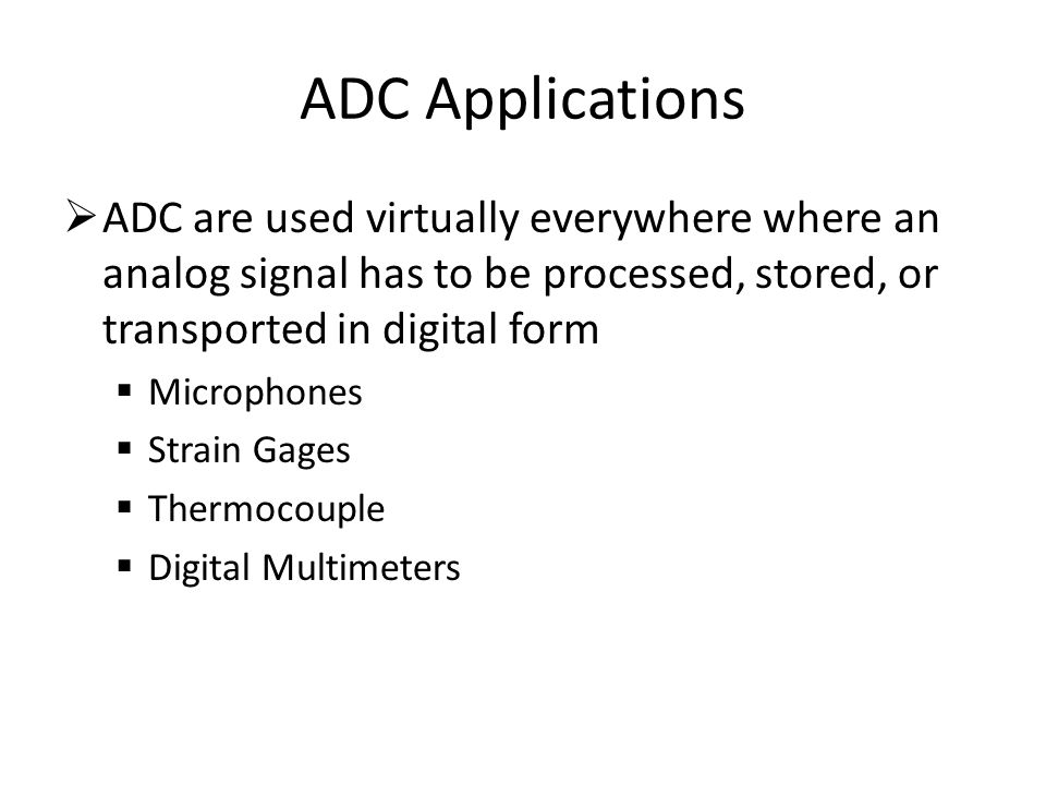 Jaká je aplikace ADC?