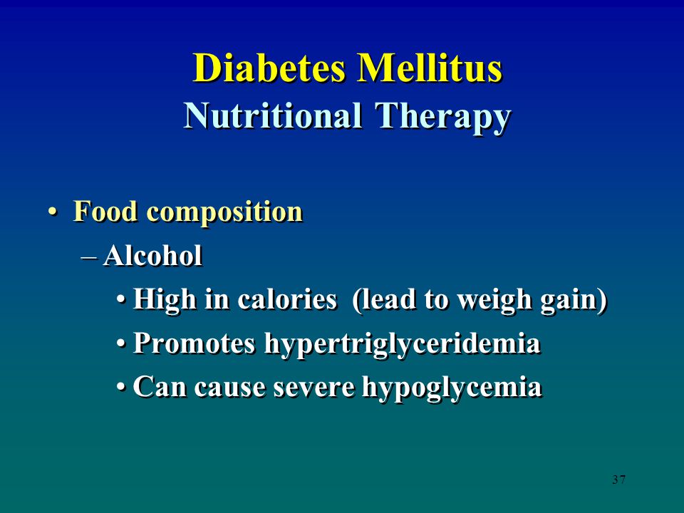 Diabetes Mellitus Nutritional Therapy