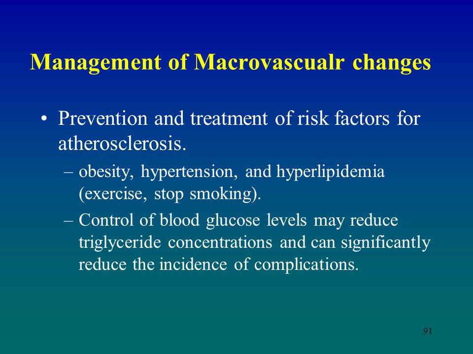 Management of Macrovascualr changes
