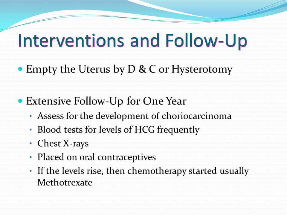 Interventions and Follow-Up