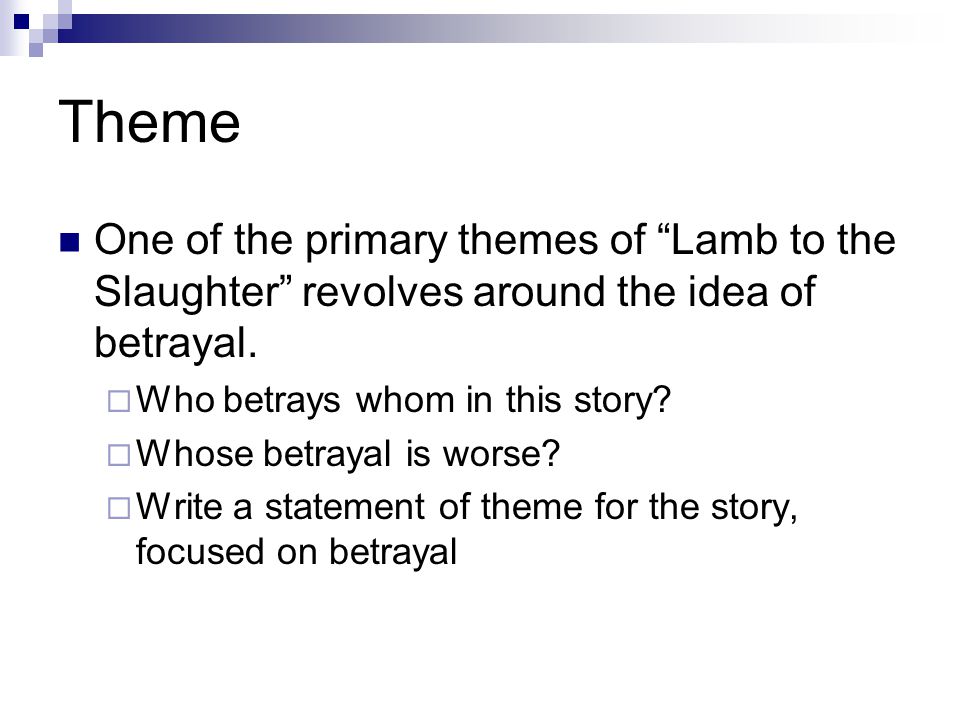 Lamb To The Slaughter Ppt Video Online Download