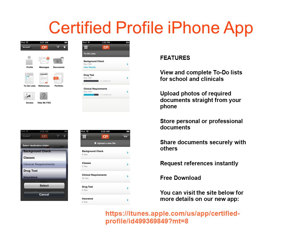 Certified Profile iPhone App