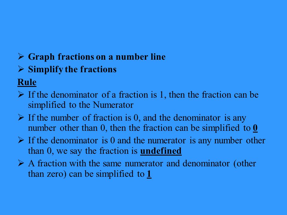 Graph fractions on a number line