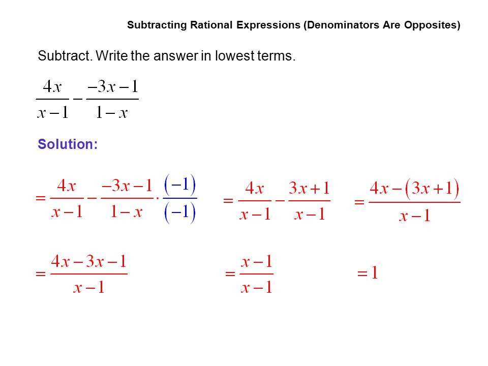 Subtract. Write the answer in lowest terms.