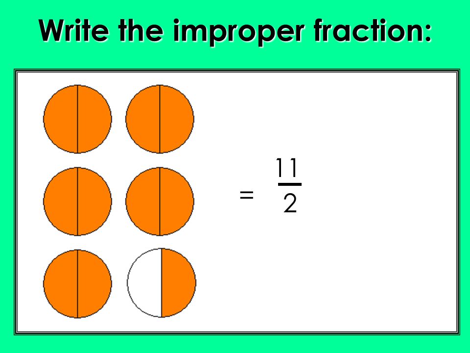 Write the improper fraction: