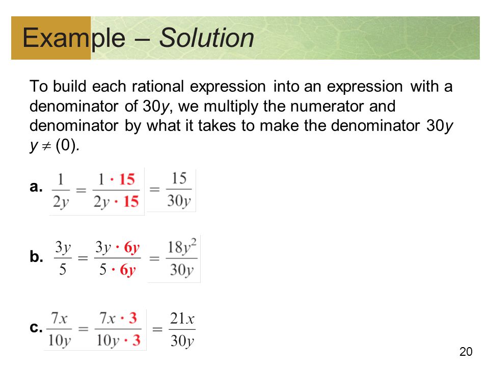 Example – Solution