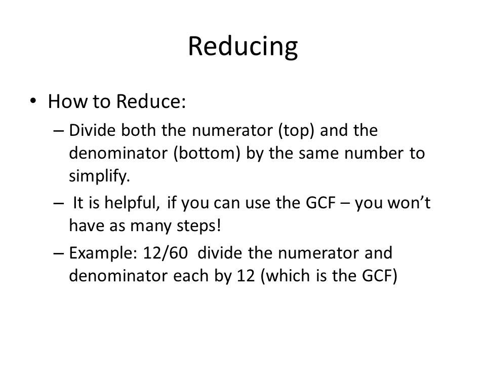 Reducing How to Reduce: