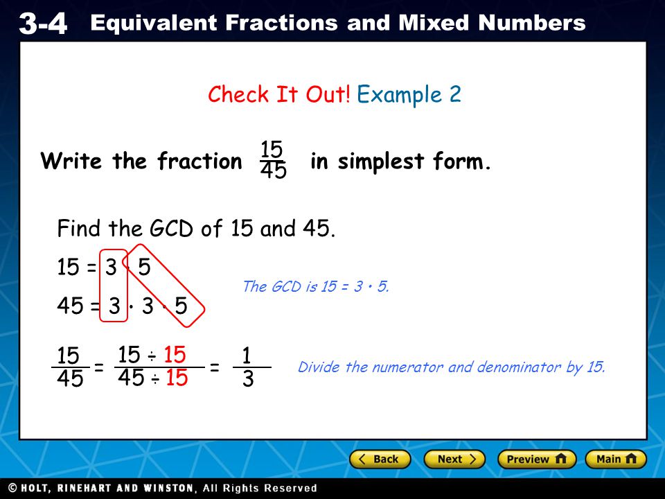 Write the fraction in simplest form.