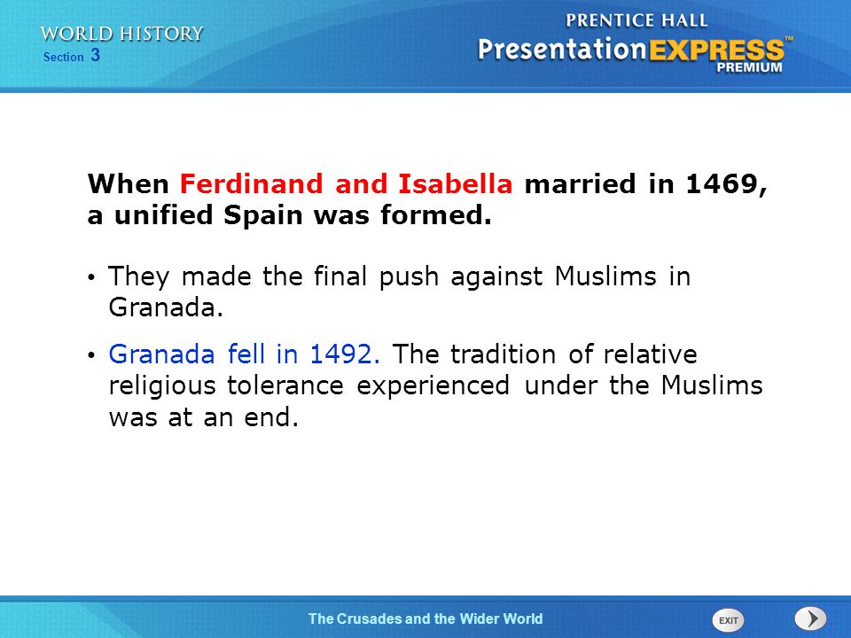 When Ferdinand and Isabella married in 1469, a unified Spain was formed.