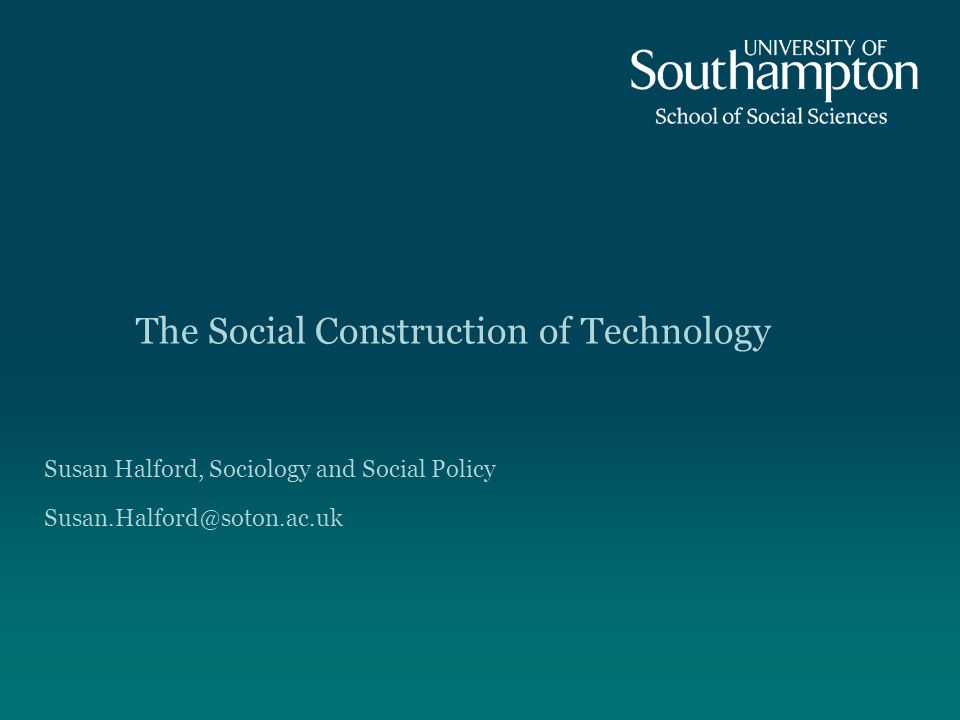 The Social Construction of Technology