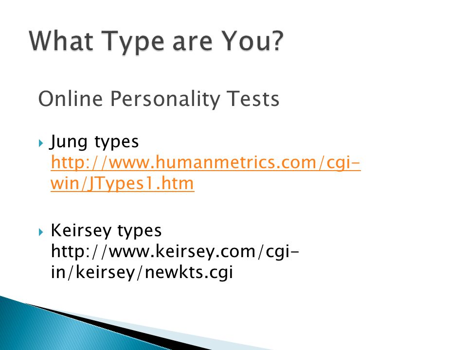 What Type are You Online Personality Tests