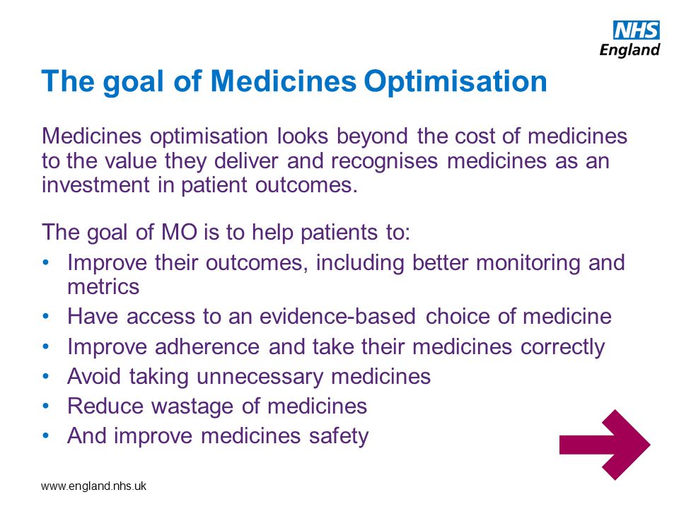 The goal of Medicines Optimisation
