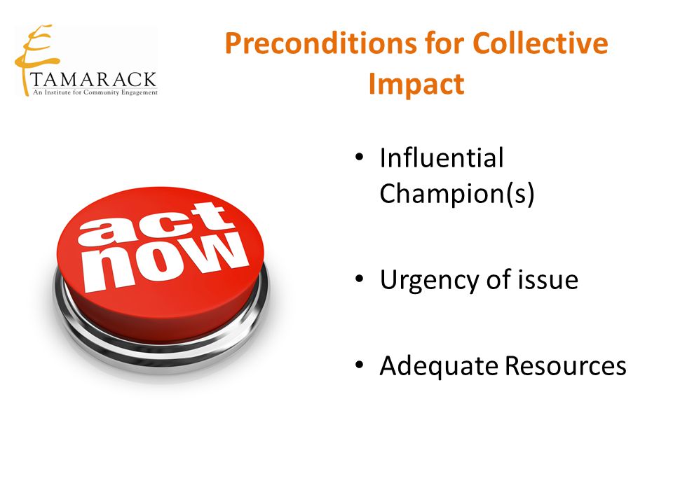 Preconditions for Collective Impact