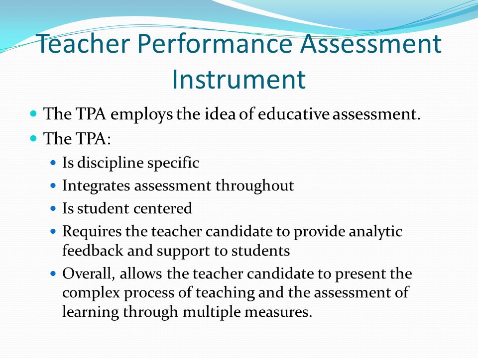 Teacher Performance Assessment Instrument