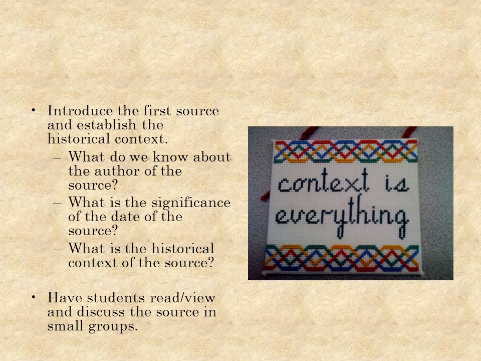 Introduce the first source and establish the historical context.