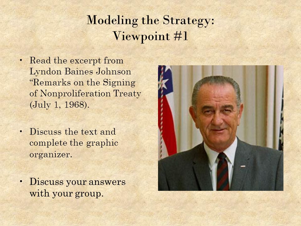 Modeling the Strategy: Viewpoint #1